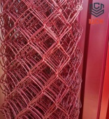 Сетка-рабица ПВХ-полимерным покрытием, яч. 55х55х2.4 мм, 1х10 м, красная