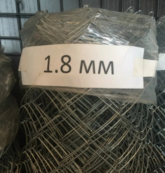 Сетка-рабица стальная оцинкованная 1х10 м, яч. 50х50, проволока 1.8 мм