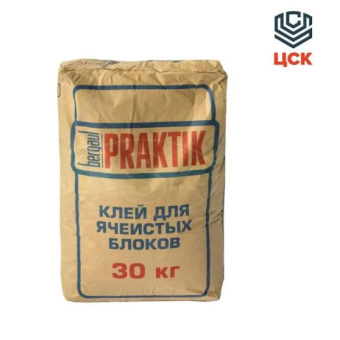 Клей для ячеистых блоков Bergauf Praktik, 30 кг