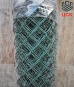 Сетка-рабица ПВХ-полимерным покрытием, яч. 55х55х2.4 мм, 1х10 м