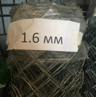 Сетка-рабица стальная оцинкованная 1х10 м, яч. 50х50, проволока 1.6 мм