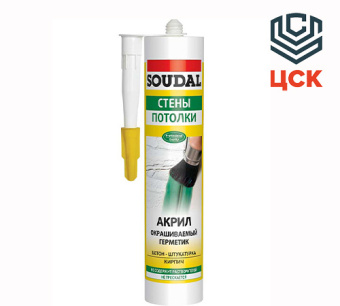 Герметик акриловый SOUDAL белый 280 мл