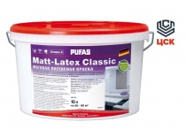 Матовая латексная краска для стен и потолков Pufas Matt-Latex Classic, 5 л